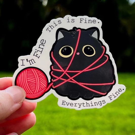 This is Fine Everything is Fine 3" Sticker