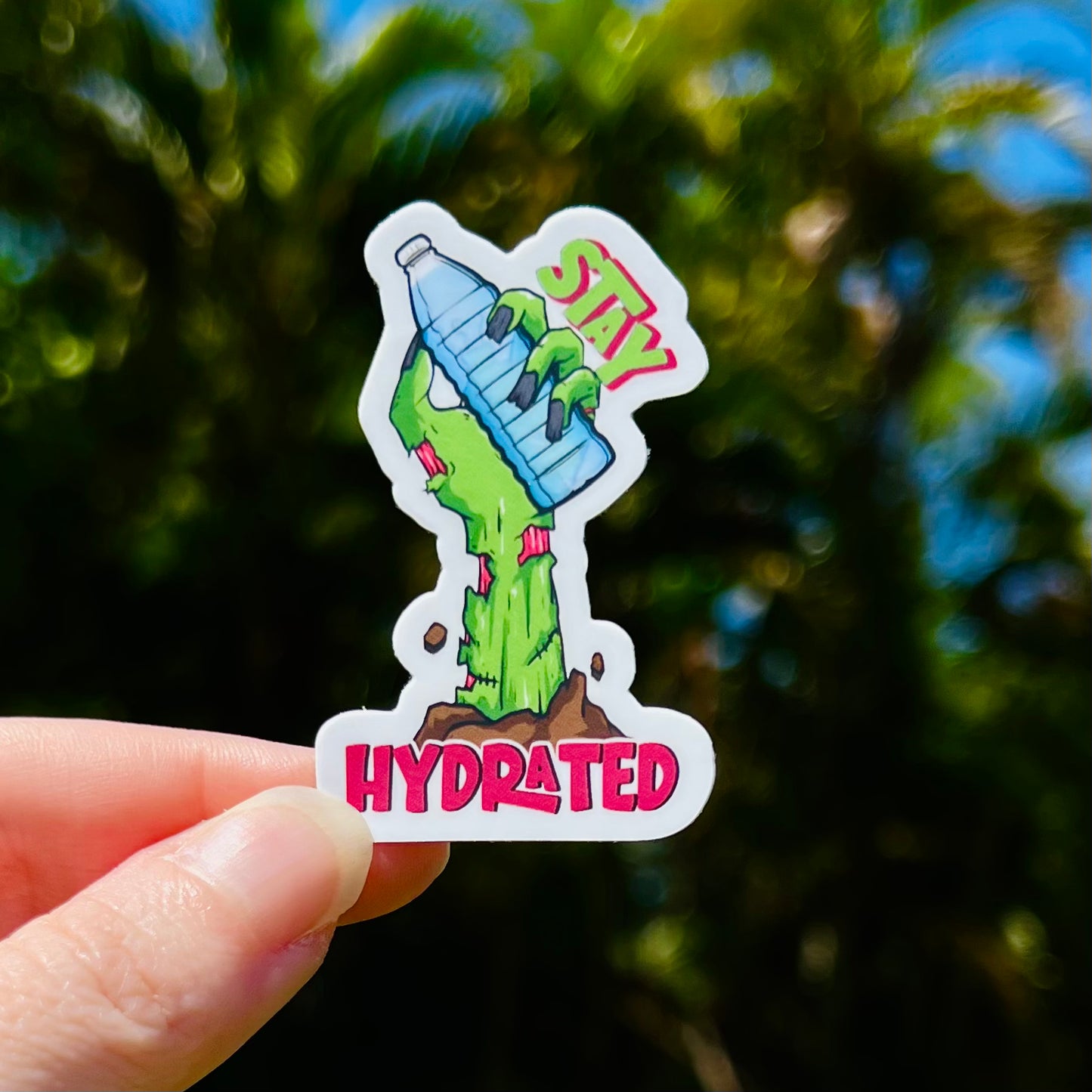 Zombie Stay Hydrated Sticker