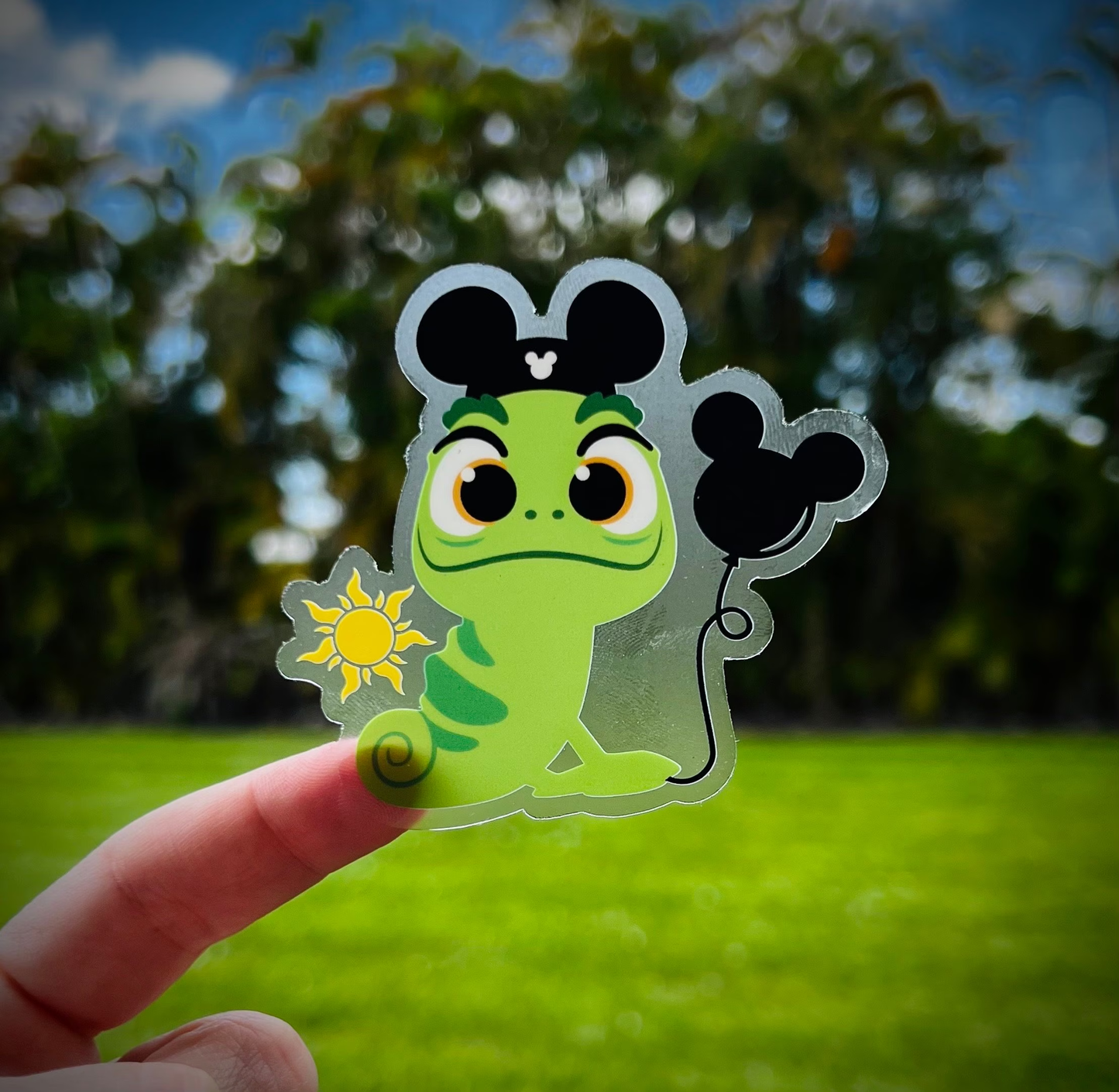 Pascal Does Disney Transparent Sticker