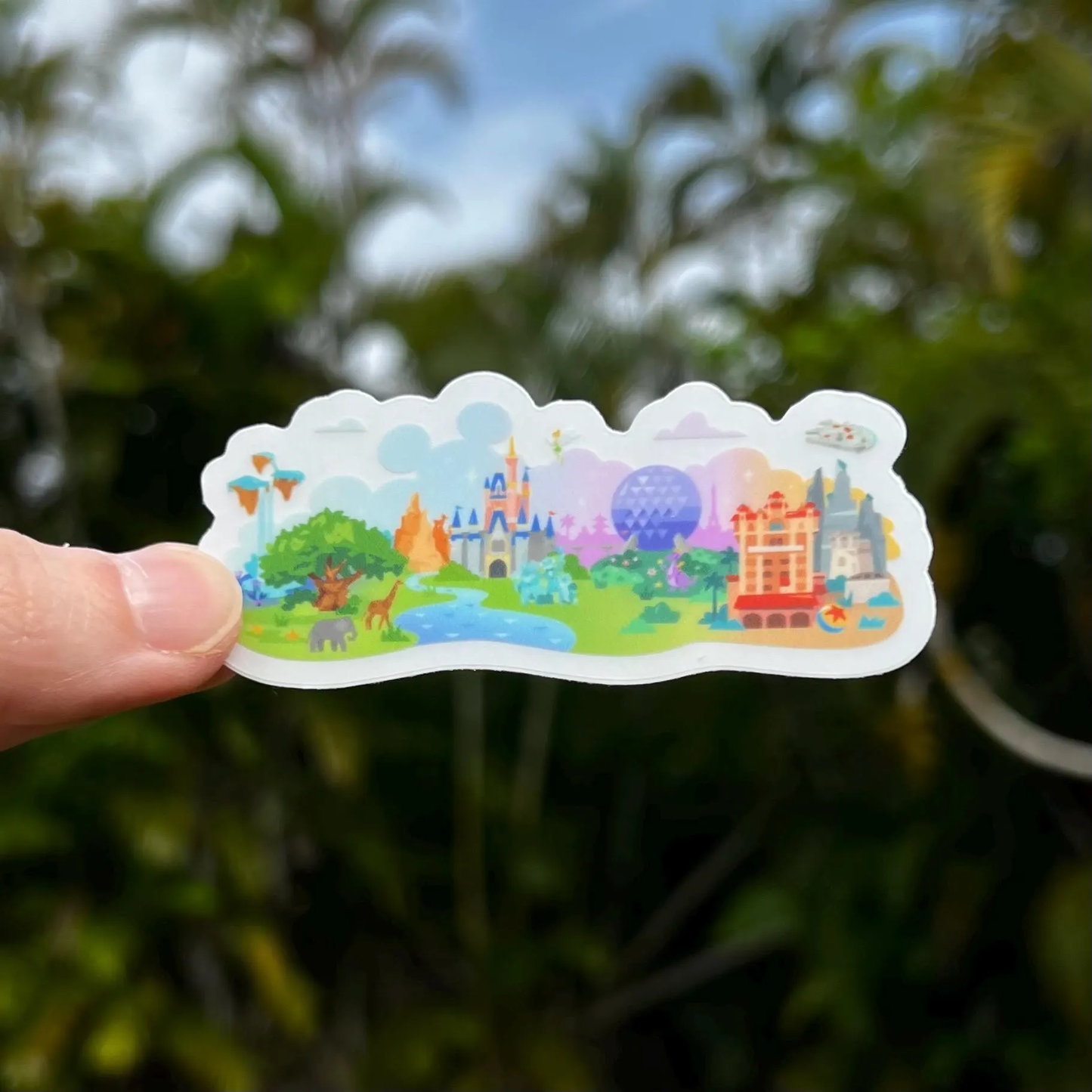 WDW Disney World Parks Landmarks Transparent Sticker