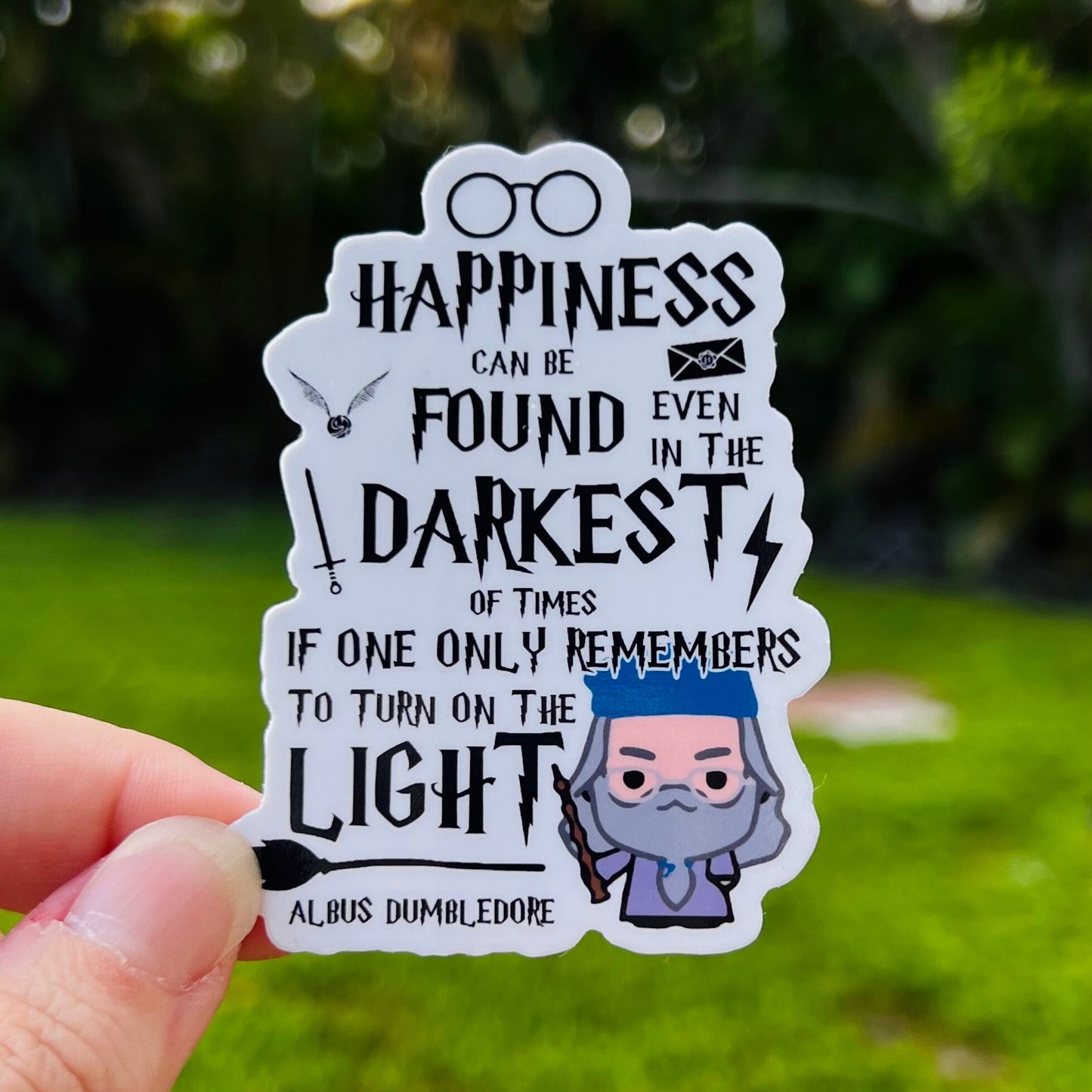 Happiness In The Dark Dumbledore Sticker