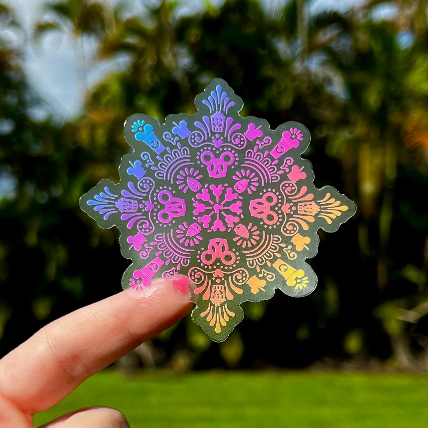 Colorful Disney Snack Mandala Sticker